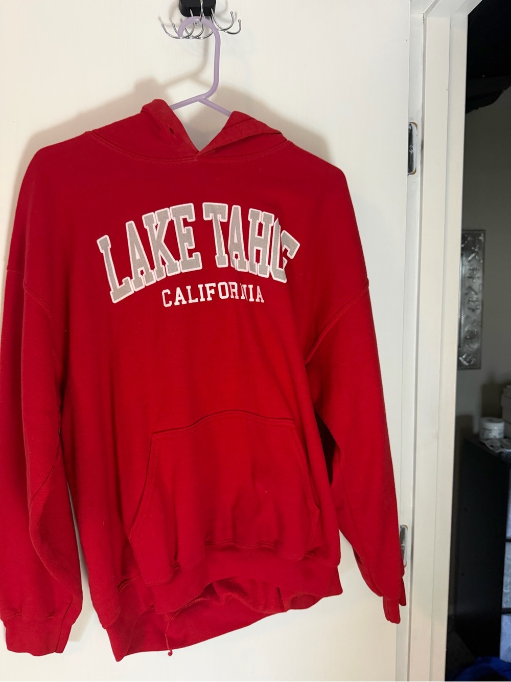 Red Lake Tahoe California Hooded Sweatshirt - Unbranded